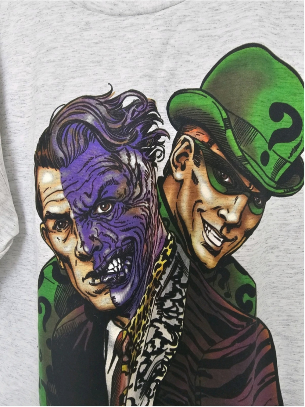 Batman Forever Riddler Jim Carrey & Two Face Vintage 1995 T-Shirt DC Comics RARE - Picture 4 of 16